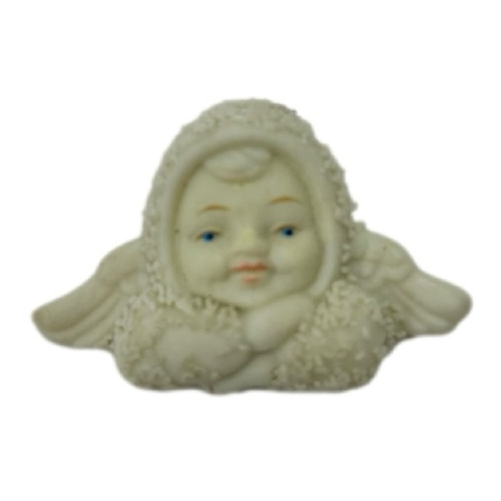 Vintage Porcelain Snowbabies Brooch